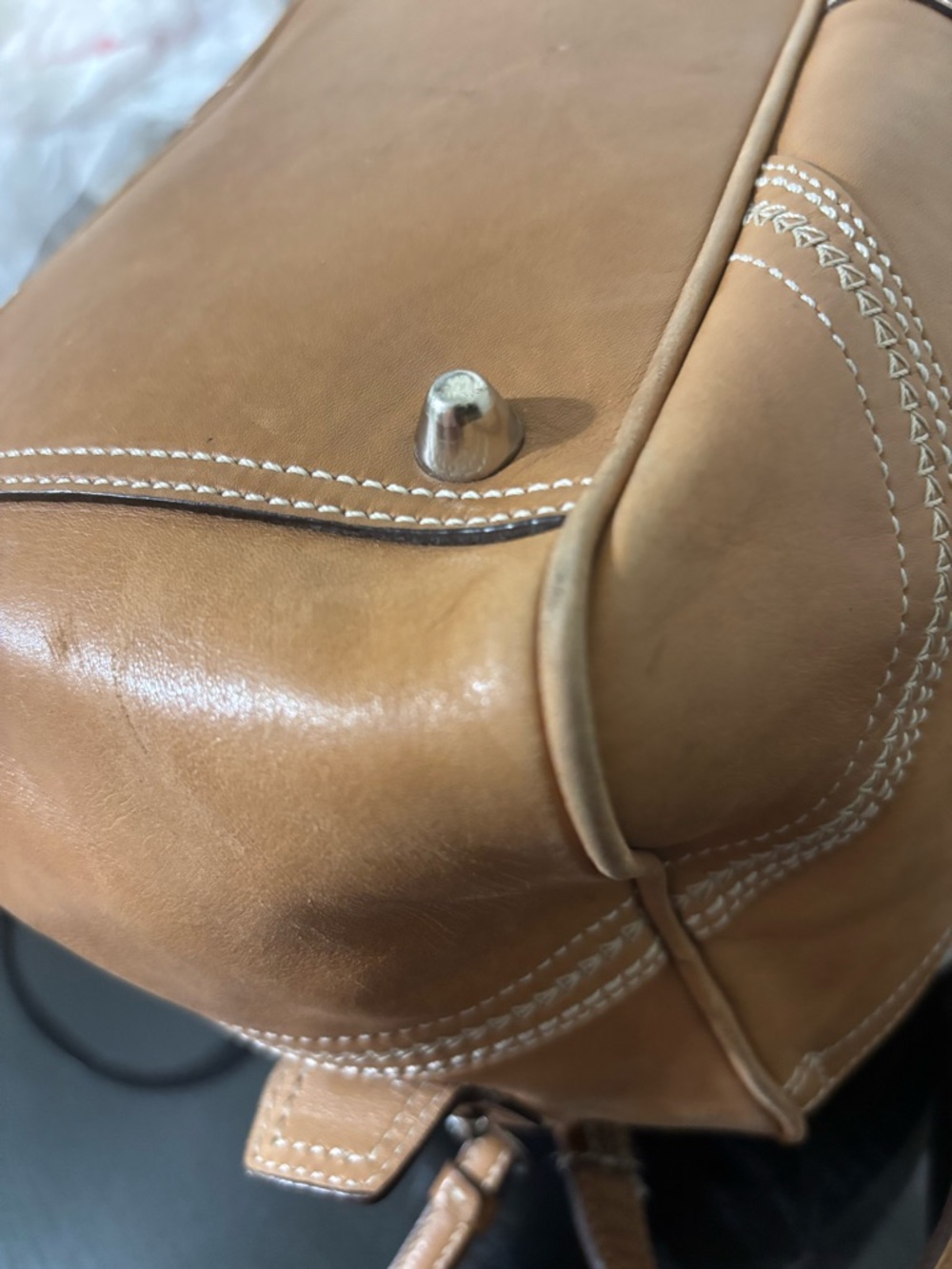 Coach Saddle Brown Leather Shoulder Bag with Silver Hardware - Picture 16 of 16